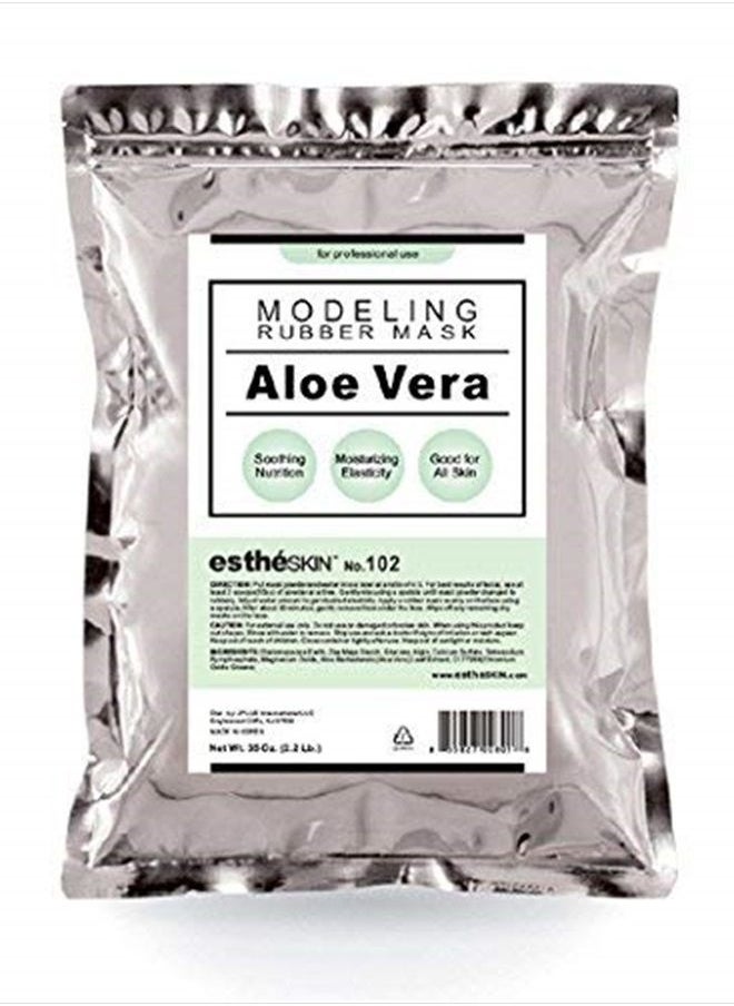 estheskin No.102 Aloe Vera Peel Off Type Modeling Rubber Mask Powder for Facial Skin Care Treatment, 35oz  - Image 1