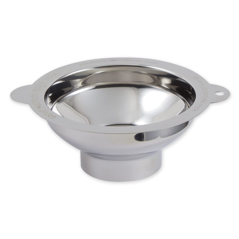 RSVP International Endurance Canning Collection Non-Reactive 18/8 Stainless Steel, Dishwasher Safe, Funnel, Wide Mouth, 2-3/4" - Image 1