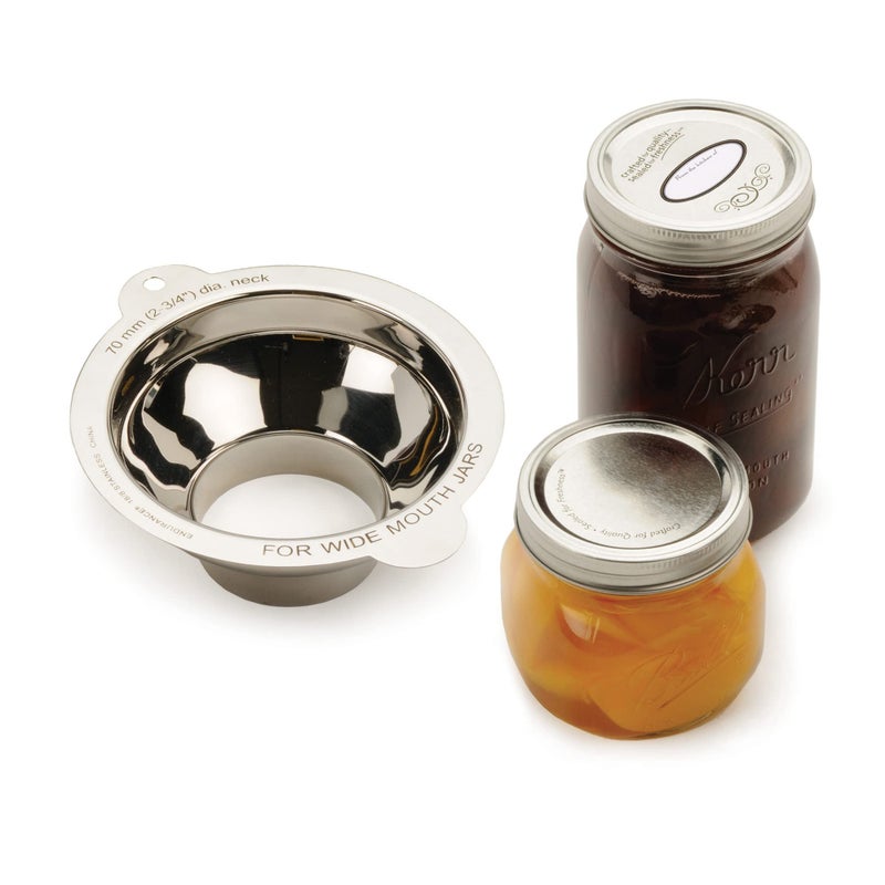 RSVP International Endurance Canning Collection Non-Reactive 18/8 Stainless Steel, Dishwasher Safe, Funnel, Wide Mouth, 2-3/4" - Image 2