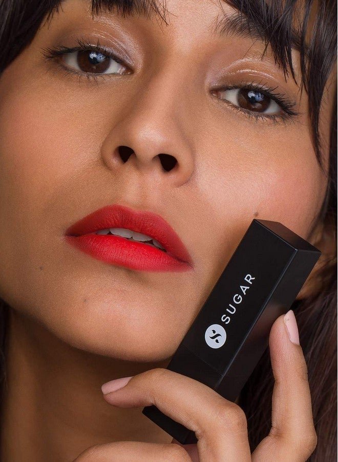 SUGAR Cosmetics Nothing Else Matter Longwear Lipstick With Premium Matte Finish - 19 Flame High (Orange) Matte Finish, Water-Resistant, Longlasting, Paraben Free - Image 4