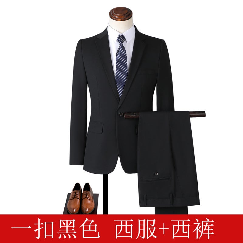 Suit Set Men's Large Size Suit Set Men's and Women's Same Professional Dress Three-piece Set Best Man's Clothes Work Clothes Jacket - Image 1