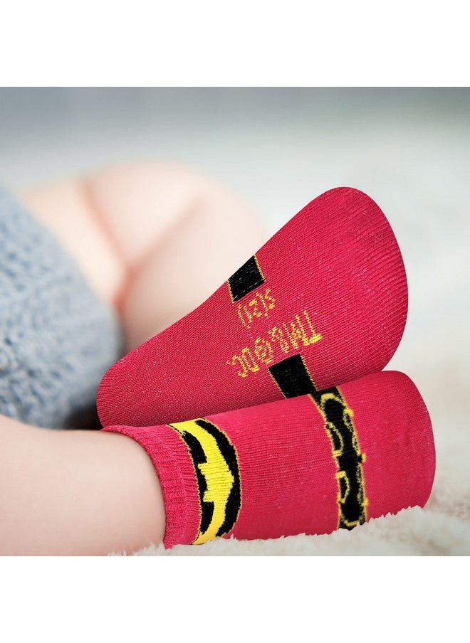 DC Comics DC Comics Baby Boys’ and Girls’ Socks - 12 Pack Batman, Wonder Woman, Superman, Justice League, Super Girl Socks (0-24M), Size 0-6M, Bat Girl  - Image 3