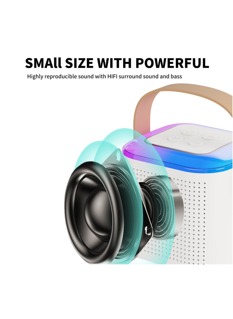 Mini Karaoke Machine with 2 Wireless Microphone, Portable Bluetooth Karaoke Speaker for Kids and Adults, Gifts for Girls and Boys Birthday Home Party  - Image 2
