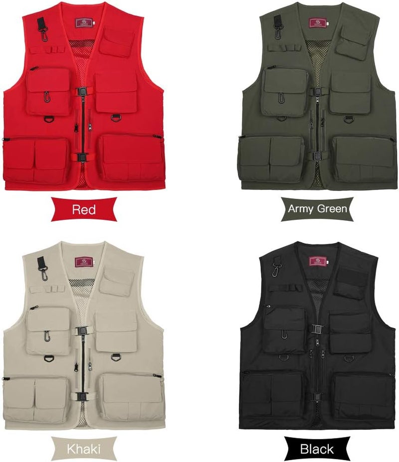 Eacam Outdoor Quick Dry Mesh Fishing Vest with Multi-Pockets for Fishing, Hiking, Climbing, Traveling, Photography - Image 3