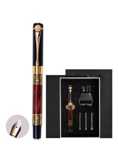 BiuTFon Luxury Fountain Pen Set, 0.5mm Metal Fountain Pen with 30ml Ink and Replacement Cartridges, Medium Point Business Writing Pen Calligraphy Pen for Journaling Signature School Office Gift Supplies  - Image 1