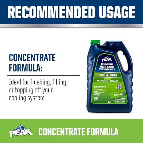 PEAK OET Extended Life Green Concentrate Antifreeze/Coolant for Asian Vehicles, 1 Gal. - Image 5