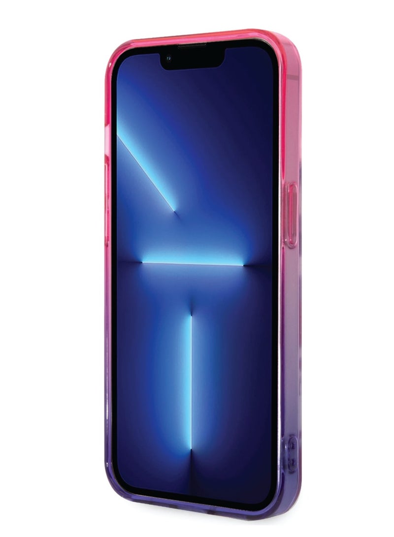 U.S.Polo PC/TPU IML Case With Dye Palm Design & Horse Logo For iPhone 14 Pro Max - Purple - Image 5