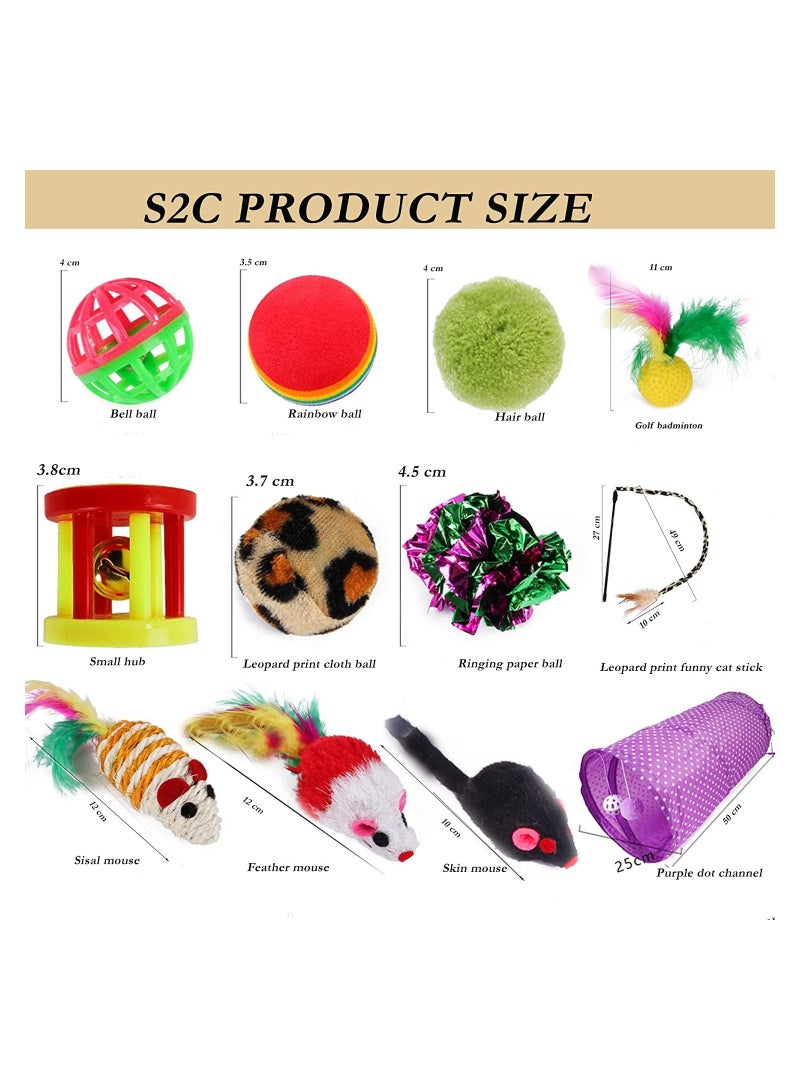 Altheqa 21 pcs cat toys interactive accessories and cat tunnel - Image 2