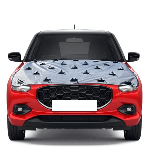 AUTOUNIKO Dustproof Bonnet Spike Car Cover Complete Protection from Street Dogs Cat Monkeys & Wild Animals, compatible with Universal Fit Sedan, Coupe, Hatchback, SUV, Van, Pickup, Crossover, Grey - Image 1