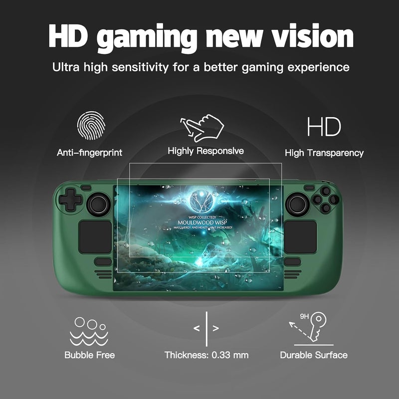 السراويل النحل حافظة Steam Deck من ، حافظة واقية لـ Steam Deck OLED، إكسسوارات غلاف واقي غير قابل للانزلاق مع حامل قائم، 2 واقي شاشة، 4 مقابض للإبهام (أخضر) - Image 5