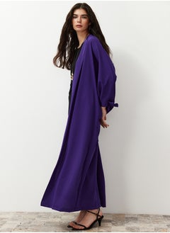 trendyol Purple Comfortable Fit Woven Aerobin Long Cap & Ferace & Abaya TCTSS24KK00005  - Image 2