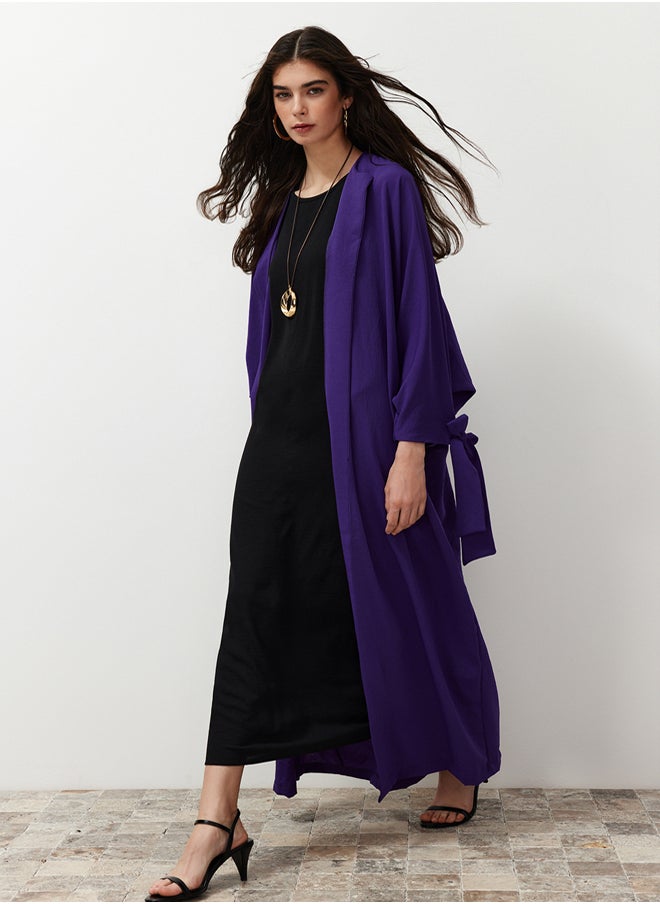 trendyol Purple Comfortable Fit Woven Aerobin Long Cap & Ferace & Abaya TCTSS24KK00005  - Image 3