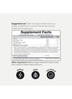 Toniiq 5,000Mg Highly Potent Mushroom Gummies With Lion'S Mane 10:1 Ultra Concentrated Extract  - Image 2