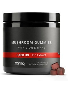 Toniiq 5,000Mg Highly Potent Mushroom Gummies With Lion'S Mane 10:1 Ultra Concentrated Extract  - Image 1