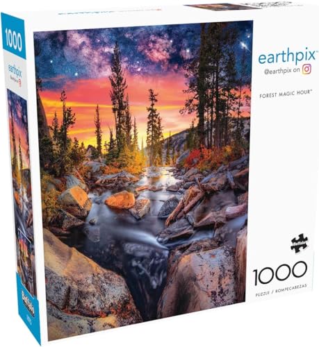 Buffalo Games Earthpix Forest Magic Hour 1000 Piece Jigsaw Puzzle for Adults Challenging Puzzle Perfect for Game Nights Finished Size is 2675 x 1975