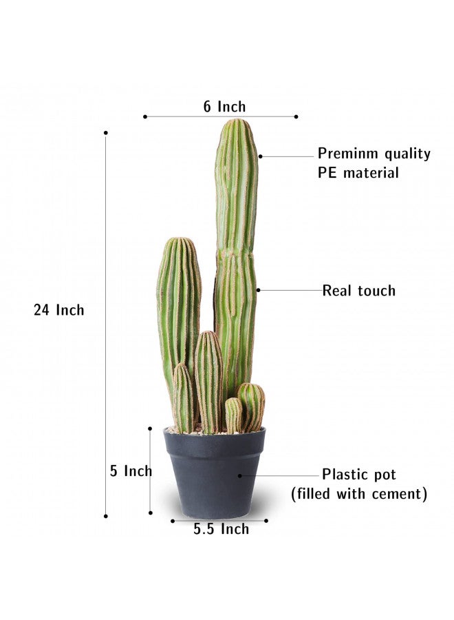 AntHousePlant Artificial Cactus Fake Big Cactus 24 Inch Faux Cacti Plants for Home Garden Office Store Decoration - Image 1