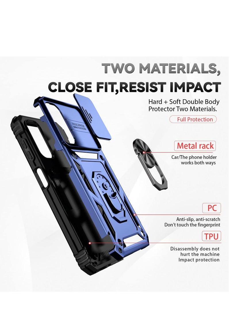 Excefore for Galaxy A14 5G Phone Case, Military Grade Shockproof Cover, Full Body Protection Hard Phone Cases, 16ft.Drop Tested Cover, with Camera Cover and Magnetic Kickstand, for A14 5G (Blue) - Image 4