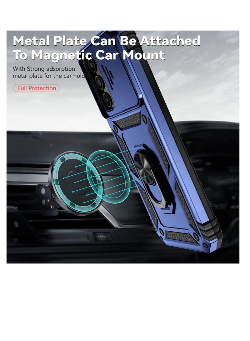 Excefore for Galaxy A14 5G Phone Case, Military Grade Shockproof Cover, Full Body Protection Hard Phone Cases, 16ft.Drop Tested Cover, with Camera Cover and Magnetic Kickstand, for A14 5G (Blue) - Image 2