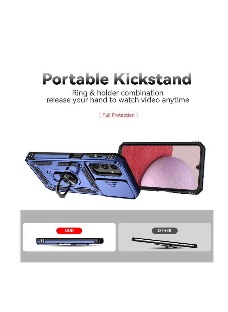 Excefore for Galaxy A14 5G Phone Case, Military Grade Shockproof Cover, Full Body Protection Hard Phone Cases, 16ft.Drop Tested Cover, with Camera Cover and Magnetic Kickstand, for A14 5G (Blue) - Image 5