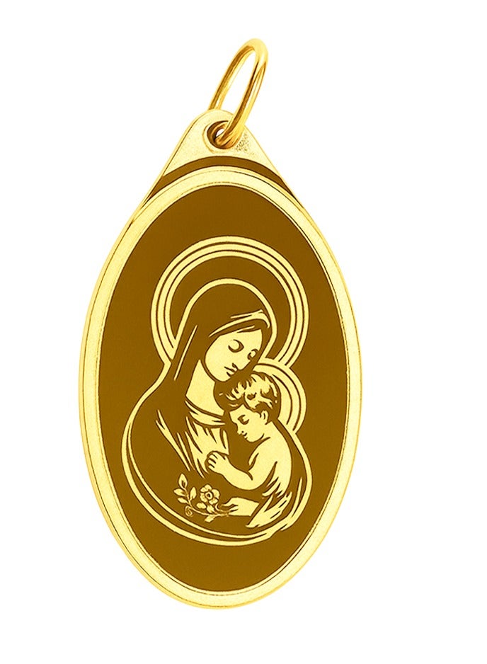 جولد ايرا Gold Era 2.5g Gold Pendant – 24K 999.9 Virgin Mary Religious Gold Pendant for Women & Men | Certified Pure Gold Jewelry  - Image 1