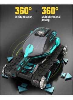 fashionhome Remote Control Stunt Drift Car for Kids RC Tank for Boys Girls That Shoot Water Bullets All Terrain with Lights Music 360°Rotating Toy Car for Boys Girls Kids  - Image 4