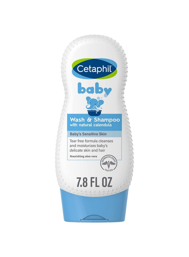 Cetaphil Baby Shampoo And Body Wash With Organic Calendula Tear Free Hypoallergenic Ideal For Everyday Use Dermatologist Tested 7.8Oz - Image 1