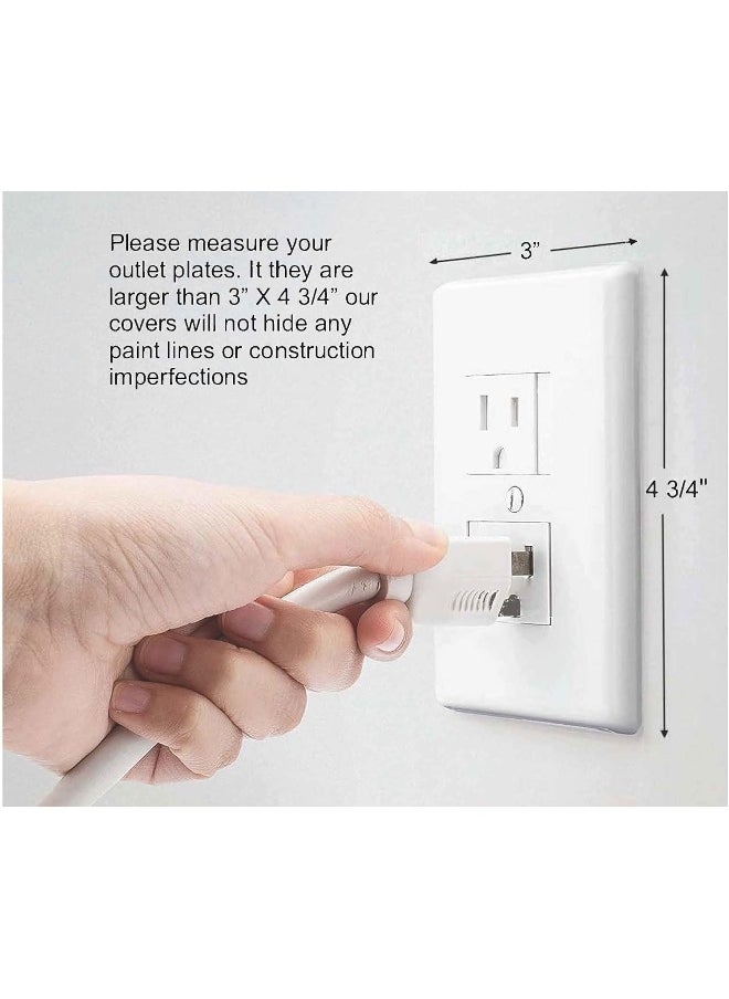 Safety Innovations Safety Innovations Self-Closing Babyproof Outlet Covers - (for Center Screw Outlets Only) an Alternative to Wall Socket Plugs for Child Proofing, (12-Pack), (1-Screw), (White)  - Image 3