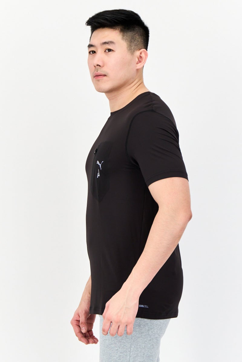 PUMA تي شيرت تدريب قصير الأكمام للرجال، رياضي، أسود - Image 4