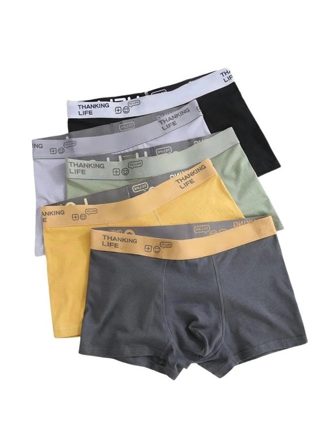 ShebSheb 5 Pack Men's Boxer Briefs, Soft and Breathable Underwear with ComfortFlex Waistband - Image 2