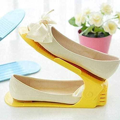 DITCAFOS Plastic Shoes Rack Organizer Adjustable Shoe Slot Organizer Space Saver Shoes Stand Shoes Storage Stand for Home set of 1 - Image 2