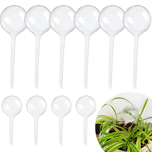 Bvrbaory 10 Pcs Plant Watering Cans,Plant Watering Globes,Plant Self-Watering Bulbs,Plastic Plant Automatic Water Devices for Indoor Outdoor Potter Plants - Image 1