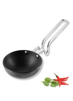 VINOD Vinod Black Pearl Hard Anodised Tadka Pan - Jumbo | 3.25mm Thickness | Natural Stick Resistant | Metal Spoon Friendly | Balance Design Handle | 2 Year Warranty - Black 