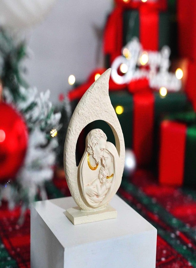 PlentifulHome Holy Family Statue – 5” Resin Nativity Figurine of Joseph, Mary, and Baby Jesus, Catholic Religious Sculpture for Home Altar, Prayer Space - Image 2
