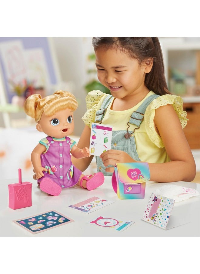Baby Alive - Time For School Baby Doll Set, 12 Inch, Back To School Toys For Girls & Boys, Blonde Hair, Preschool Gifts For Kids, Ages 3+ (Amazon Exclusive) - Image 1