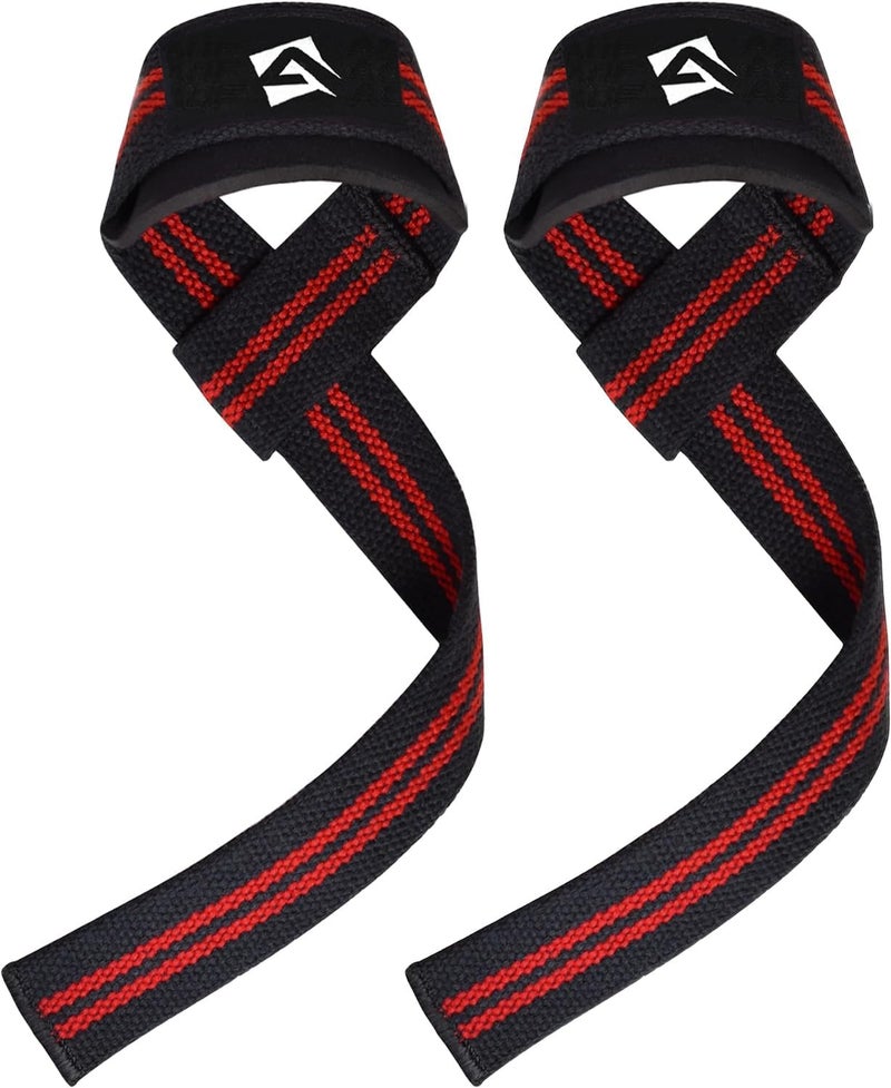 AQF Lifting Wrist Straps for Weightlifting, Powerlifting & Deadlifts – 23” Neoprene Padded Cotton Straps for Strength Training & Gym Workouts - Maximum Grip Support for Men & Women - Image 2