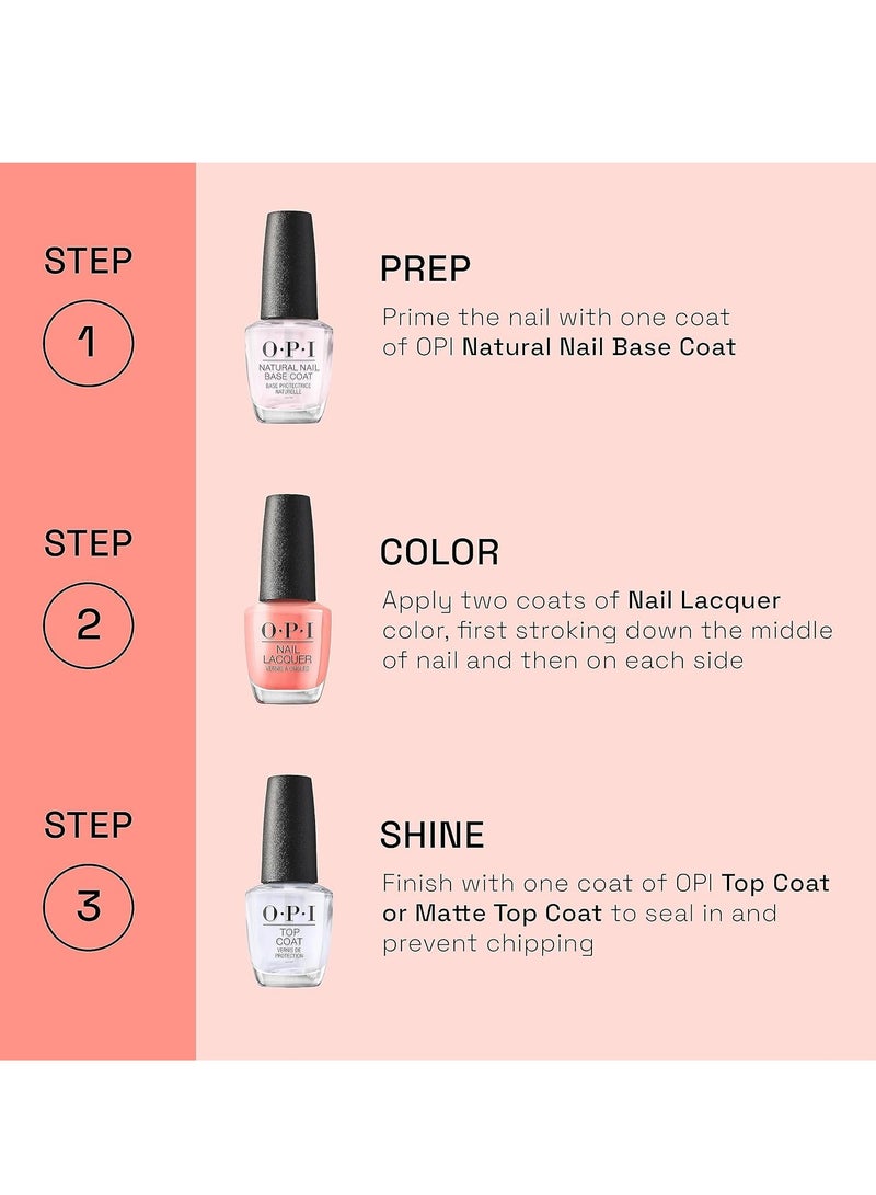 أو بي آي O.P.I طلاء أظافر 15 مل طلاء أظافر يدوم طويلاً ومقاوم للتشقق - Image 4