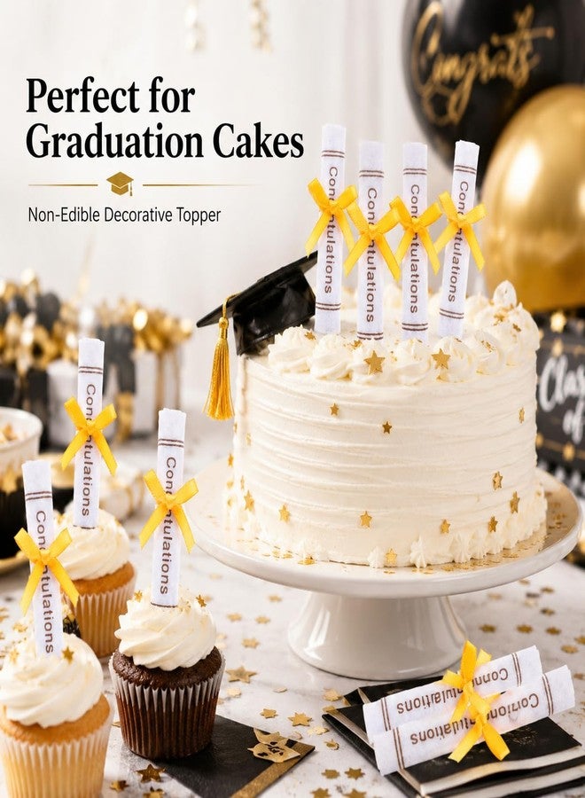 BESTonZON 25pcs Graduation Season Decoration Mini Graduation Certificate Scroll Grad Party Decor Grad Decor Graduation Decorations Non-Woven Graduation Ornament Non-Woven Craft Decor - Image 3
