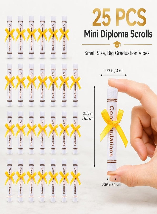 BESTonZON 25pcs Graduation Season Decoration Mini Graduation Certificate Scroll Grad Party Decor Grad Decor Graduation Decorations Non-Woven Graduation Ornament Non-Woven Craft Decor - Image 2