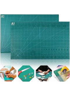 A1 Cutting Mat Double Sided Self Healing Cutting Board With Measure Pvc Non Slip Sewing Mat 5 Ply Table Rotary Cutting Mat Engraving Crafts Fabric Sewing Quilting Scrapbooking Project 60*90Cm Green