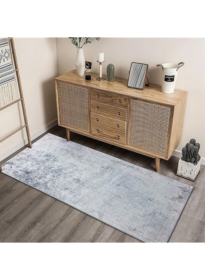 erorex Runner Rugs Area Carpets And Rugs Non Slip Runner For Hallway Entryway Living Room Bathroom Long Kitchen Rug Floor Mat Abstract Washable Rubber Back Carpet Light Grey Brown 60 X 120 Cm - Image 1