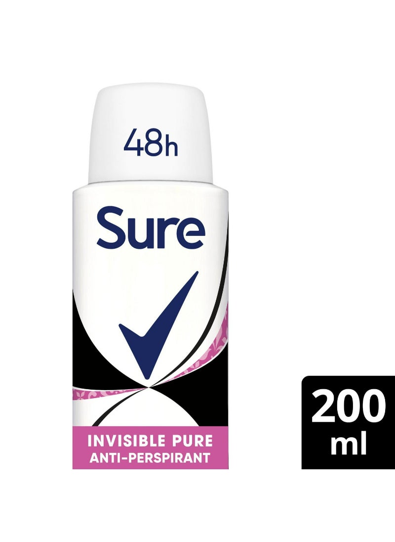 Sure - Sure Anti Perspirant Deodorant Aerosol Invisible Pure 200ml - Image 1