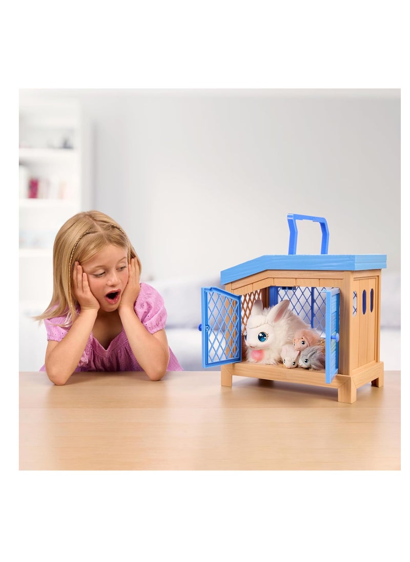 LITTLE LIVE PETS - Mama Surprise - Rabbit Take Care of the Mother She Expects 3 Babies! Interactive Rabbit and Hutch Play Set Over 20 Sounds and Reactions Accessories for Babies from 4 Years, Bunny Playset - Image 1