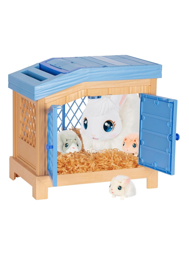 LITTLE LIVE PETS - Mama Surprise - Rabbit Take Care of the Mother She Expects 3 Babies! Interactive Rabbit and Hutch Play Set Over 20 Sounds and Reactions Accessories for Babies from 4 Years, Bunny Playset - Image 1
