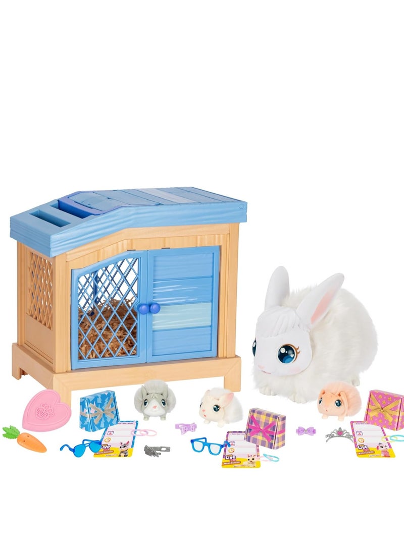 LITTLE LIVE PETS - Mama Surprise - Rabbit Take Care of the Mother She Expects 3 Babies! Interactive Rabbit and Hutch Play Set Over 20 Sounds and Reactions Accessories for Babies from 4 Years, Bunny Playset - Image 1