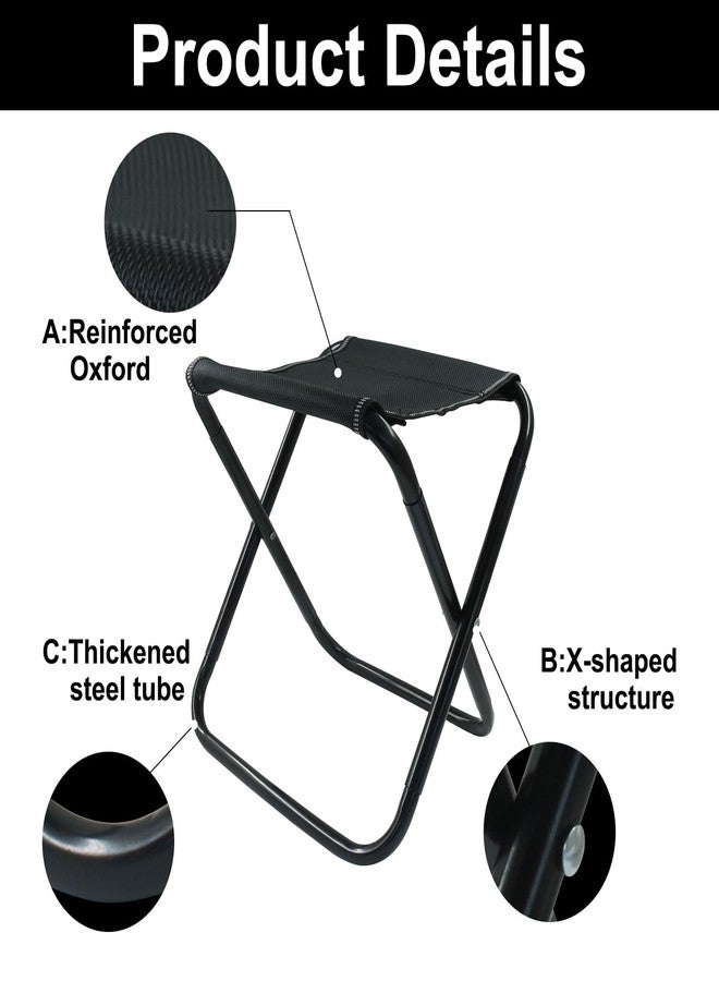 Coufce Folding Stool, Portable Camping Stool Collapsible Camp Stool, Lightweight Foot Rest for Adults Gardening Hiking Beach/Fishing - Image 4