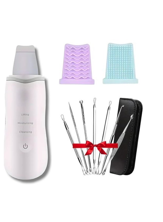 جهاز تنظيف وتقشير الوجه بالموجات فوق الصوتية | أداة إزالة الرؤوس السوداء وتقشير البشرة بثلاث أوضاع للعناية اليومية بالوجه - Image 1