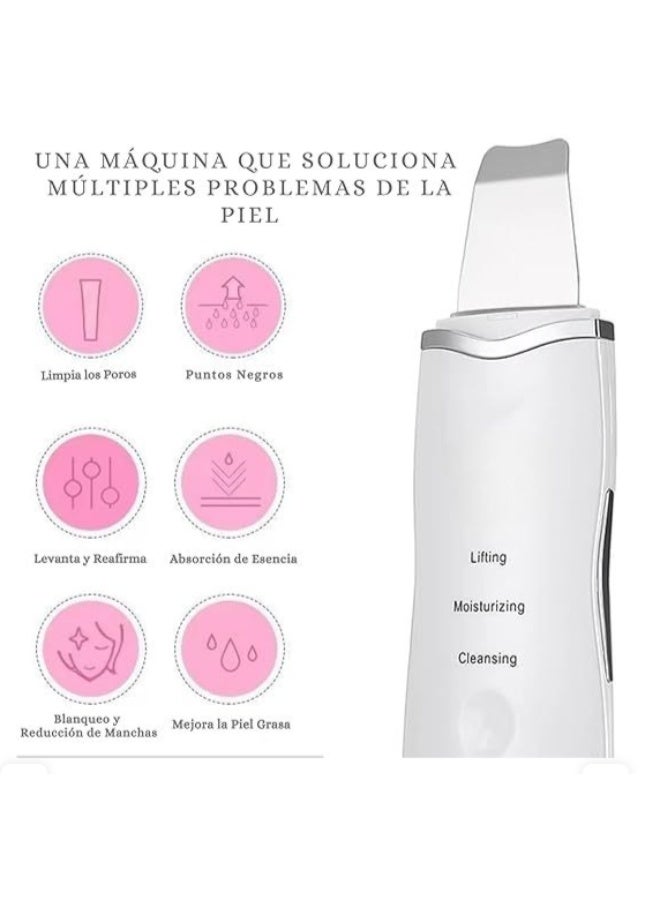 جهاز تنظيف وتقشير الوجه بالموجات فوق الصوتية | أداة إزالة الرؤوس السوداء وتقشير البشرة بثلاث أوضاع للعناية اليومية بالوجه - Image 3