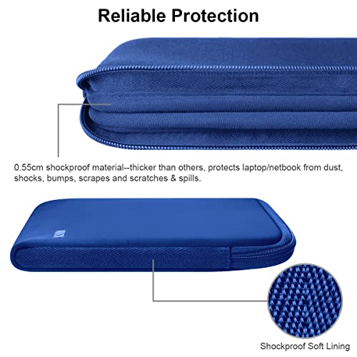 Arvok 11 11.6 12 Inch Laptop Sleeve Case for MacBook Air 12, Water-Resistant Neoprene Notebook Computer Tablet Sleeve, Carrying Bag Cover for Chromebook/HP/Dell/Lenovo/Asus/Acer, Dark Blue - Image 4