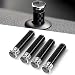 YTFRL 4PCS Car Door Lock Knobs American Flag Carbon Fiber Auto Inner Door Lock Pull Pin Covers Universal Door Lift Bolt Decorative Accessories for Most Trucks SUVs Sedans Black Gray - Image 2