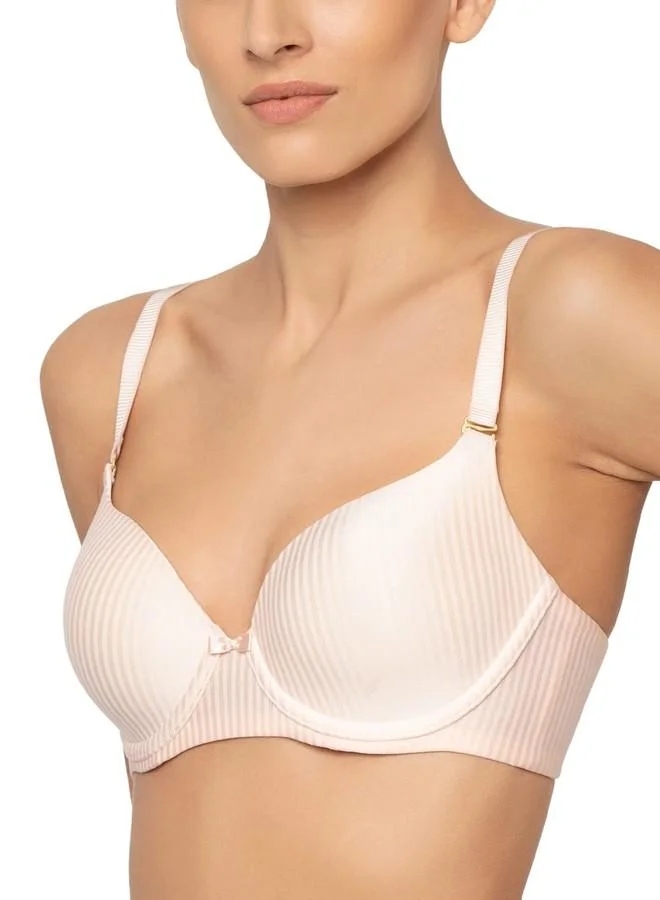 ترايامف Triumph T-Shirt Bra Shiny Seamless Detachable Straps Padded Wired Multiway Tshirt Bra Nude